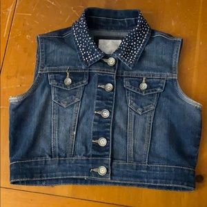 Girls denim justice size 10 vest